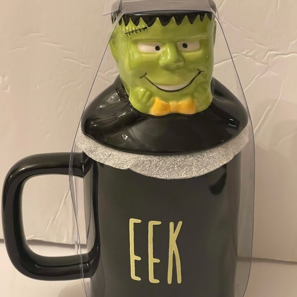 Halloween Mug “EEK” with Frankenstein Topper NEW Coffee Bar Collection - Picture 5 of 7
